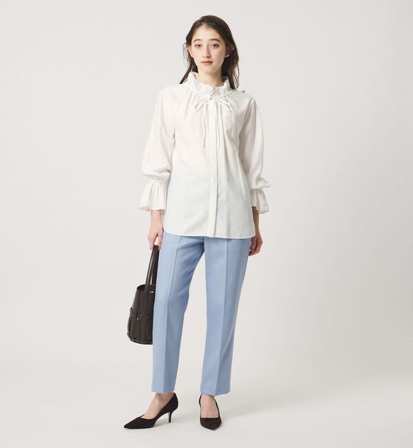 UNITED ARROWS「フリルカラー フレアスリーブ ブラウス」|シャツ・ブラウス|