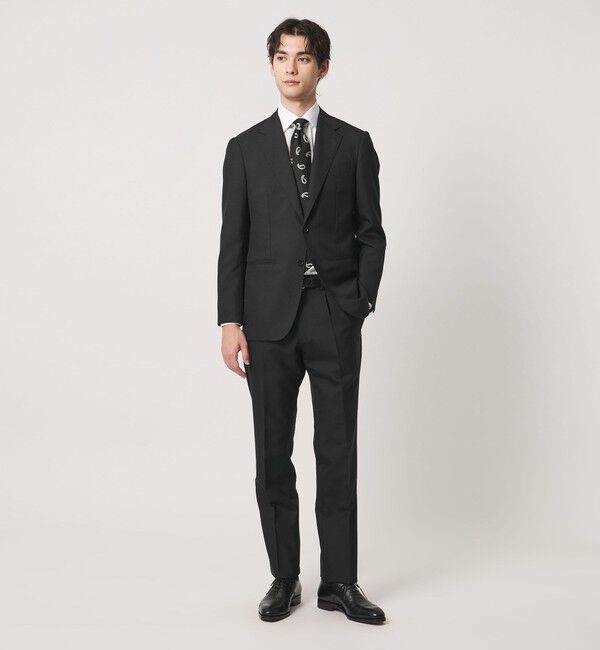 UNITED ARROWS「ウール/モヘヤ シングル ３ボタンスーツ MC―MODEL」|スーツ|BLACK