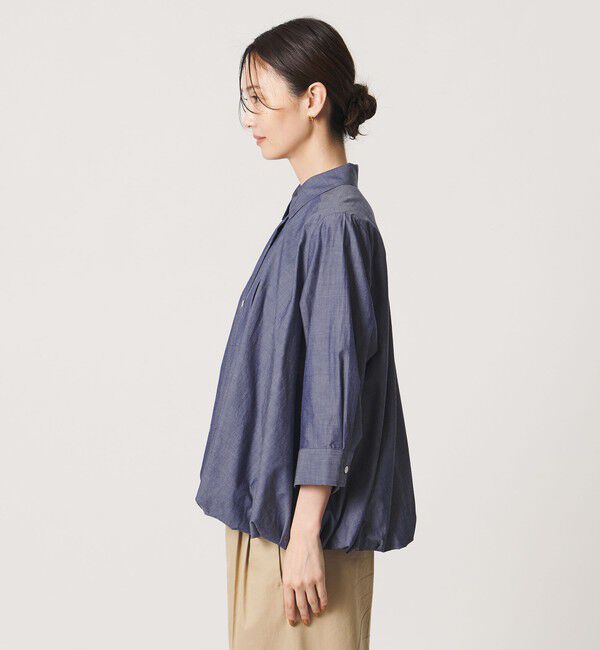 UNITED ARROWS「コットン ８分袖 バルーン シャツ」|シャツ・ブラウス|