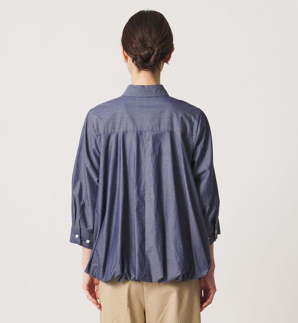 UNITED ARROWS「コットン ８分袖 バルーン シャツ」|シャツ・ブラウス|