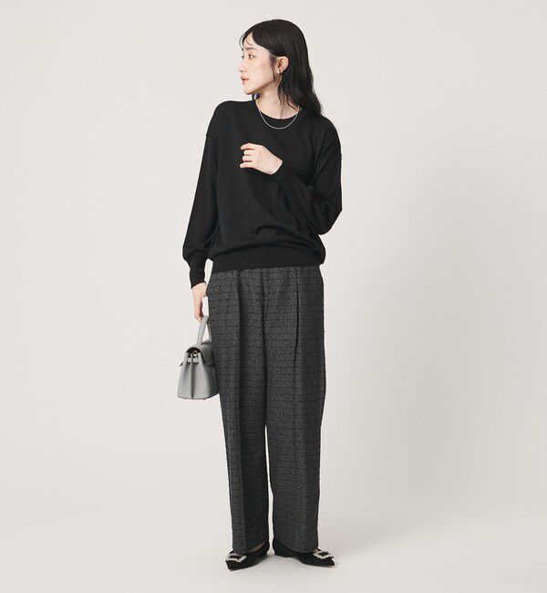 UNITED ARROWS「18G ウール クルーネック ニット ‐ウォッシャブル‐」|ニット・セーター|