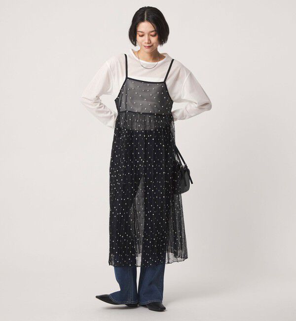 UNITED ARROWS green label relaxing「シシュウ チュール ワンピース」|ワンピース|