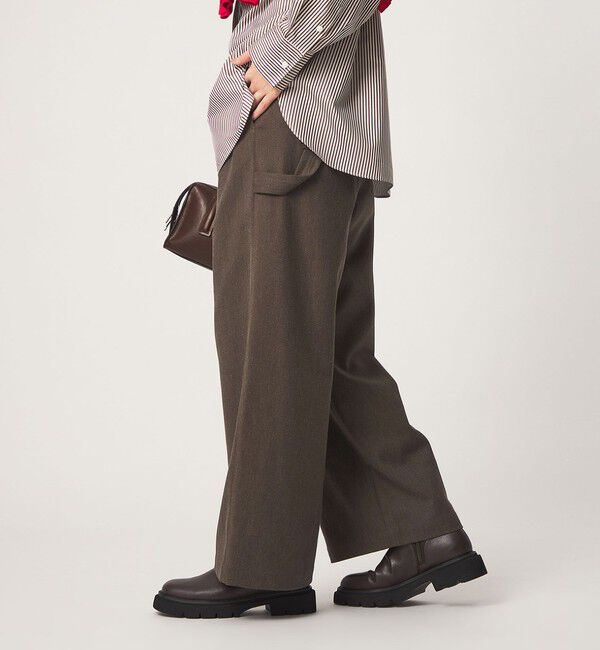 UNITED ARROWS green label relaxing「［size SHORTあり］メランジ カルゼ ワイド パンツ」|その他|