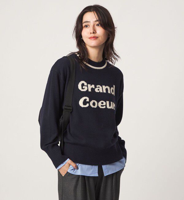 UNITED ARROWS green label relaxing「ロゴ ニット プルオーバー」|ニット・セーター|