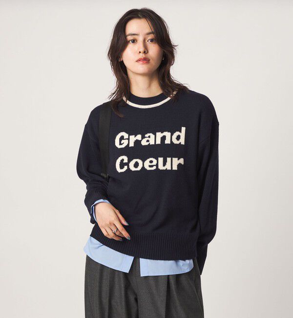 UNITED ARROWS green label relaxing「ロゴ ニット プルオーバー」|ニット・セーター|