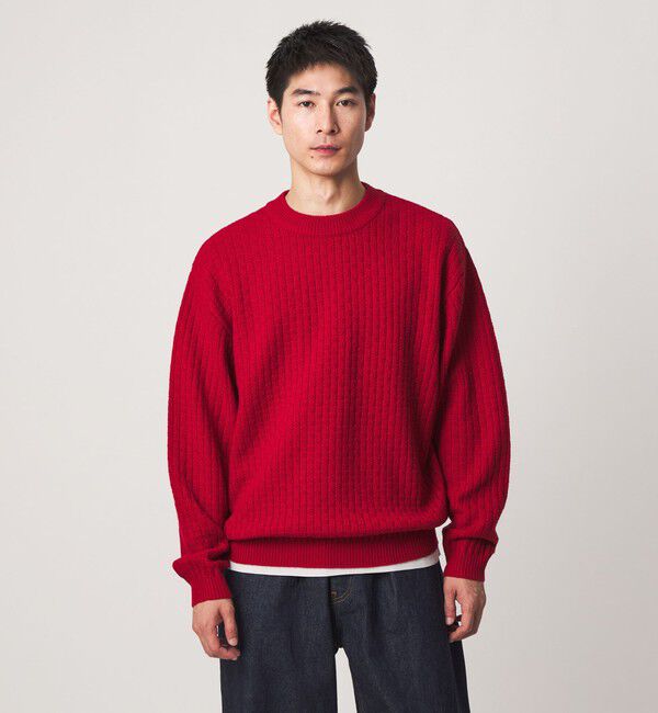 UNITED ARROWS green label relaxing「ハミルトンラムズウール ナイロン ワイドネック ニット」|ニット・セーター|