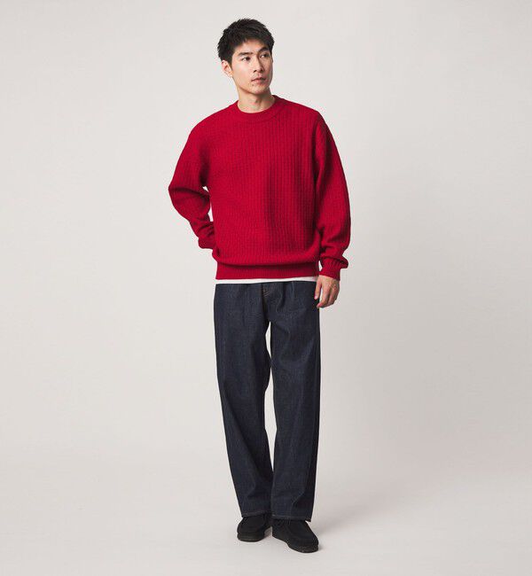 UNITED ARROWS green label relaxing「ハミルトンラムズウール ナイロン ワイドネック ニット」|ニット・セーター|