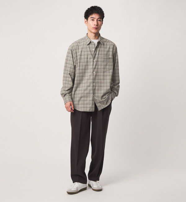 UNITED ARROWS green label relaxing「フラノ パターン ジャストルーズ 長袖 シャツ -2WAYストレッチ-」|シャツ・ブラウス|