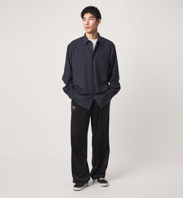 UNITED ARROWS green label relaxing「フラノ パターン ジャストルーズ 長袖 シャツ -2WAYストレッチ-」|シャツ・ブラウス|