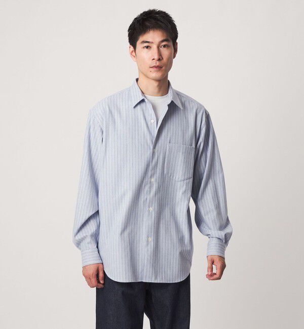 UNITED ARROWS green label relaxing「フラノ パターン ジャストルーズ 長袖 シャツ -2WAYストレッチ-」|シャツ・ブラウス|