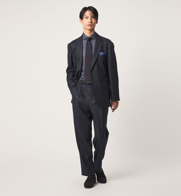 UNITED ARROWS green label relaxing「GLR CLOTH フラノ RLX/RG 2プリーツ スラックス セットアップパンツ」|スラックス|