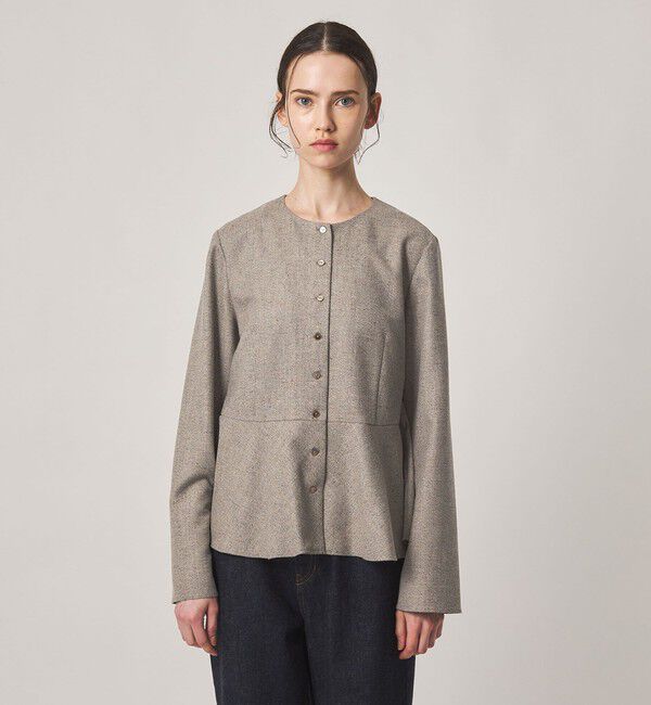 STEVEN ALAN「＜Steven Alan＞ツイードライク ペプラム ブラウス」|シャツ・ブラウス|
