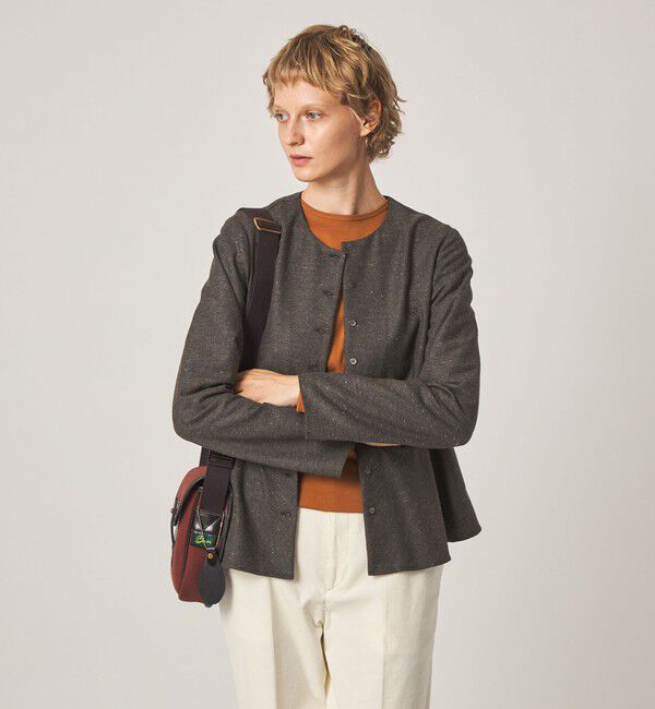 STEVEN ALAN「＜Steven Alan＞ツイードライク ペプラム ブラウス」|シャツ・ブラウス|