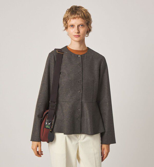 STEVEN ALAN「＜Steven Alan＞ツイードライク ペプラム ブラウス」|シャツ・ブラウス|