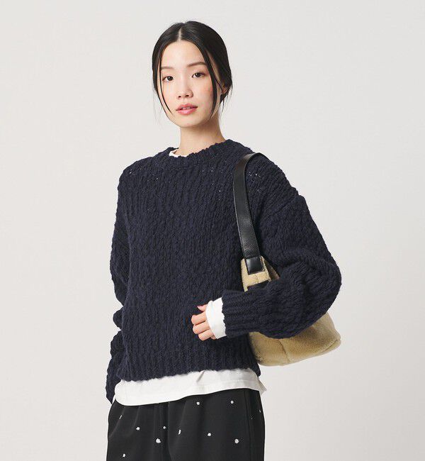BEAUTY&YOUTH UNITED ARROWS「ジャンボスラブ クルーネック ニットプルオーバー」|ニット・セーター|