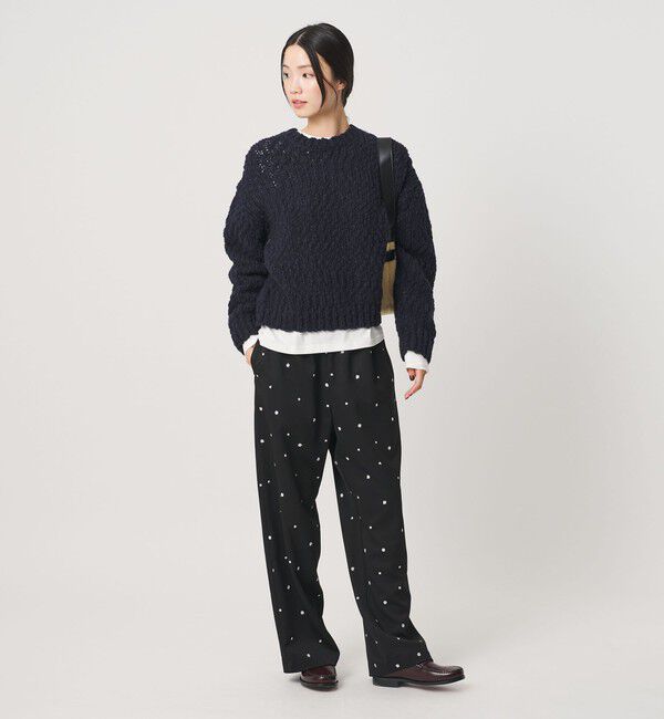 BEAUTY&YOUTH UNITED ARROWS「ジャンボスラブ クルーネック ニットプルオーバー」|ニット・セーター|