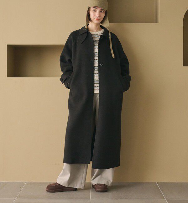 BEAUTY&YOUTH UNITED ARROWS「リバー ステンカラー ロングコート」|ステンカラーコート|DK.GRAY