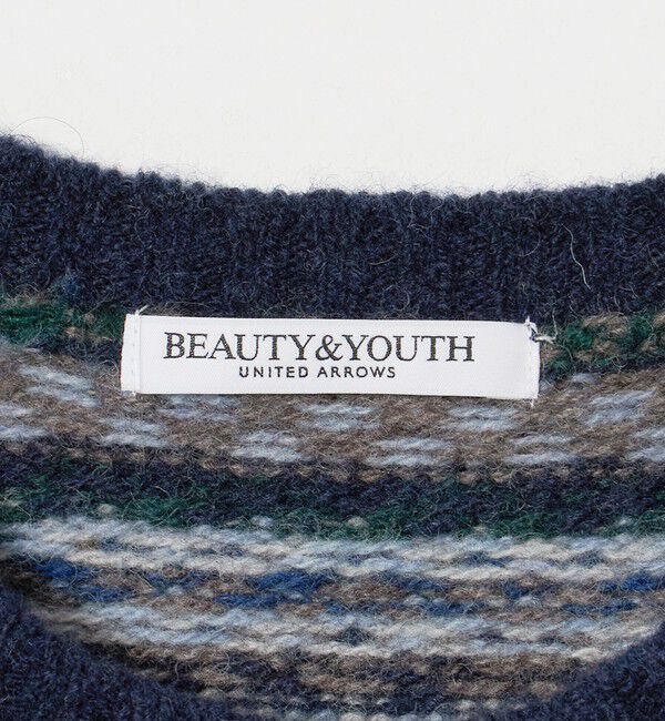 BEAUTY&YOUTH UNITED ARROWS「ウール ノルディック クルーネック ニットプルオーバー」|ニット・セーター|