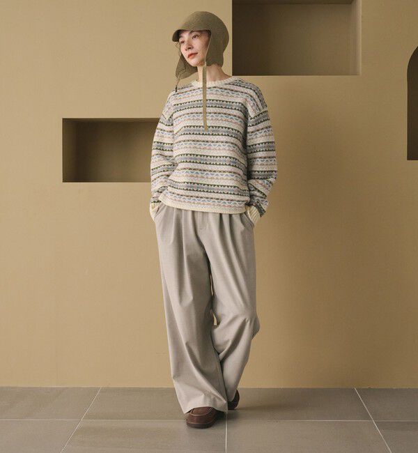 BEAUTY&YOUTH UNITED ARROWS「ウール ノルディック クルーネック ニットプルオーバー」|ニット・セーター|