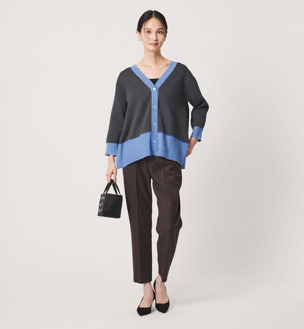 UNITED ARROWS「8分袖 ミニマル 2WAY カーディガン ‐ウォッシャブル‐」|カーディガン|