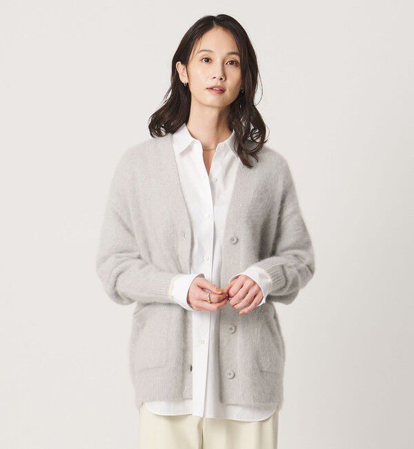 UNITED ARROWS「フォックスカシミヤ スパンコール ミドル カーディガン」|カーディガン|