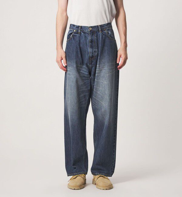 UNITED ARROWS green label relaxing「FINE BASIC ヴィンテージライク スライバー デニム パンツ W4」|チノ|