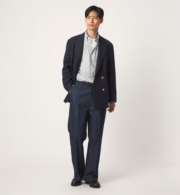 UNITED ARROWS green label relaxing「エブリット コットン ストライプ リラックス スナップ ボタンダウン シャツ -イージーアイロン-」|シャツ・ブラウス|