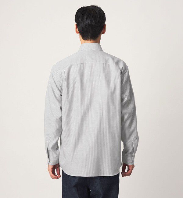 UNITED ARROWS green label relaxing「エブリット コットン ストライプ リラックス スナップ ボタンダウン シャツ -イージーアイロン-」|シャツ・ブラウス|