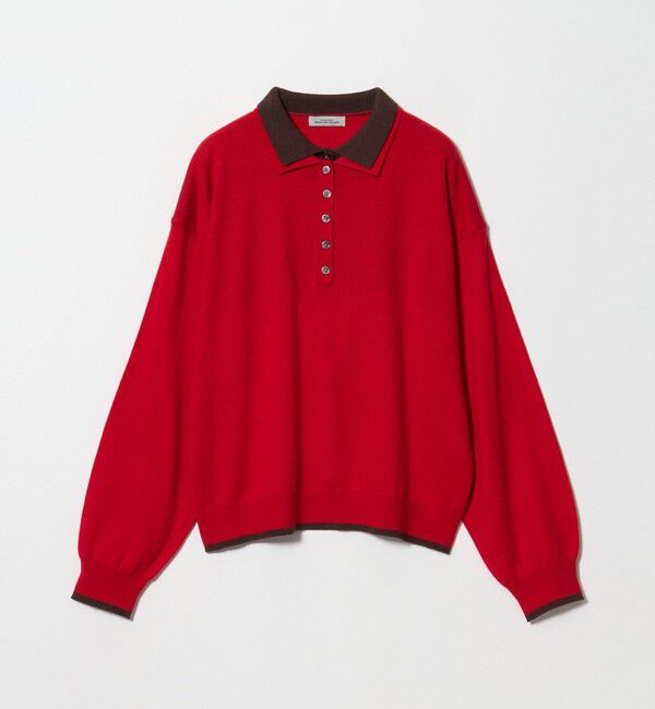 UNITED ARROWS green label relaxing「【WEB限定】＜at ease＞エリ ハイショク ニット プルオーバー」|ニット・セーター|RED