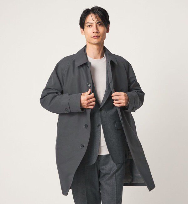 UNITED ARROWS green label relaxing「A+ ポリエステル ミノテック 2WAY バルカラー ステンカラーコート -撥水・防風・保温-」|ステンカラーコート|