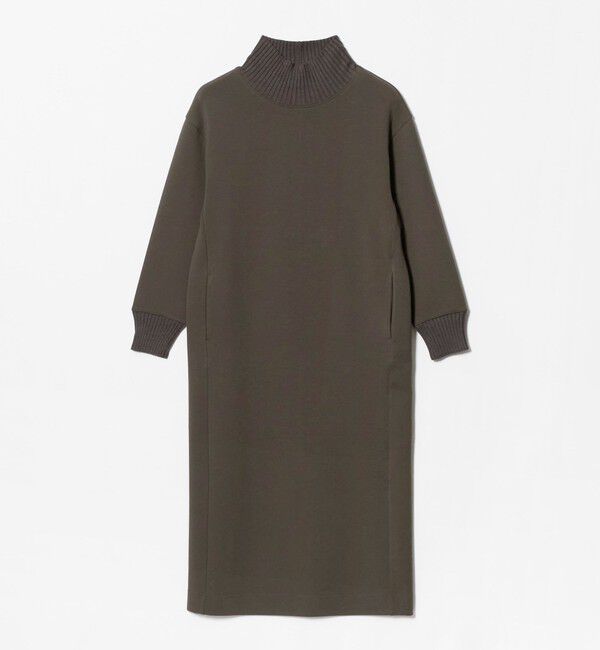 UNITED ARROWS green label relaxing「［size SHORTあり］ダンボール ハイネック ワンピース」|ワンピース|DK.BROWN
