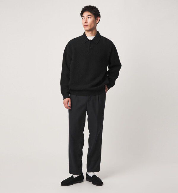 UNITED ARROWS green label relaxing「ハミルトンラムズウール ナイロン 長袖 ニットポロ」|ポロシャツ|