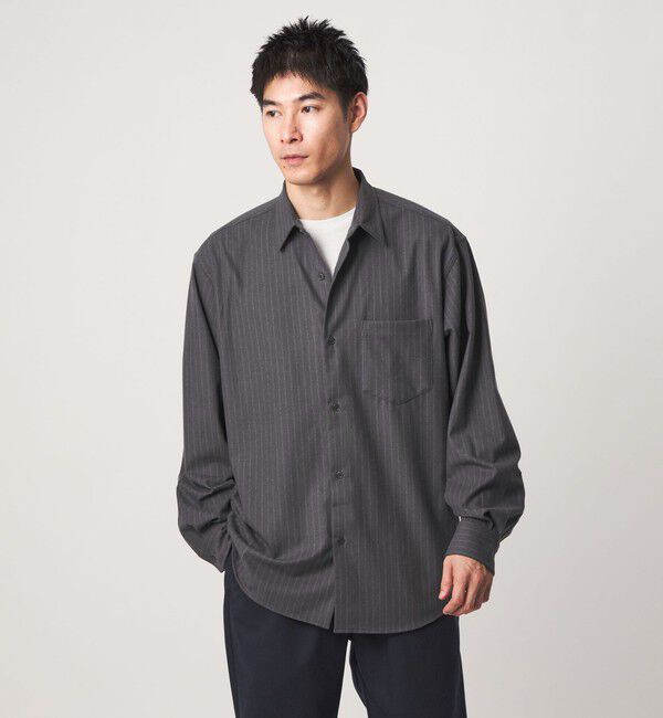 UNITED ARROWS green label relaxing「フラノ パターン ジャストルーズ 長袖 シャツ -2WAYストレッチ-」|シャツ・ブラウス|