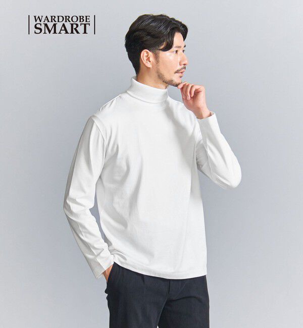 BEAUTY&YOUTH UNITED ARROWS「【WEB限定 WARDROBE SMART】 クリア ガスコットン タートルネック カットソー【抗菌・防臭】」|Tシャツ・カットソー|WHITE
