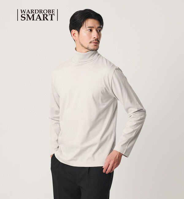 BEAUTY&YOUTH UNITED ARROWS「【WEB限定 WARDROBE SMART】 クリア ガスコットン タートルネック カットソー【抗菌・防臭】」|Tシャツ・カットソー|LT.GRAY
