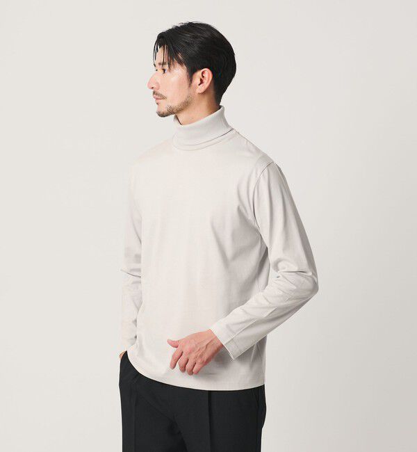 BEAUTY&YOUTH UNITED ARROWS「【WEB限定 WARDROBE SMART】 クリア ガスコットン タートルネック カットソー【抗菌・防臭】」|Tシャツ・カットソー|