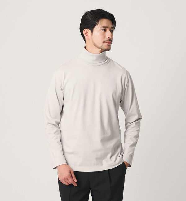 BEAUTY&YOUTH UNITED ARROWS「【WEB限定 WARDROBE SMART】 クリア ガスコットン タートルネック カットソー【抗菌・防臭】」|Tシャツ・カットソー|
