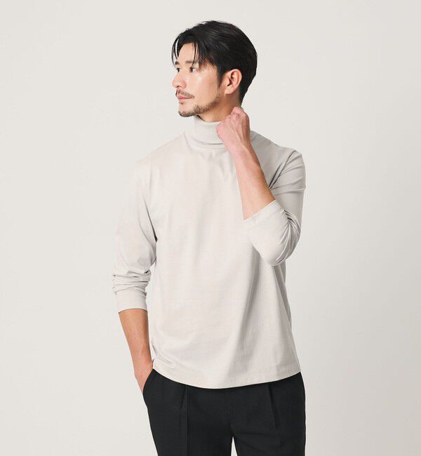 BEAUTY&YOUTH UNITED ARROWS「【WEB限定 WARDROBE SMART】 クリア ガスコットン タートルネック カットソー【抗菌・防臭】」|Tシャツ・カットソー|