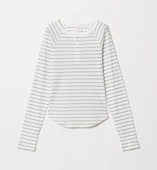 BEAUTY&YOUTH UNITED ARROWS「【別注】＜Healthknit＞ボーダー ヘンリーネック プルオーバー」|Tシャツ・カットソー|
