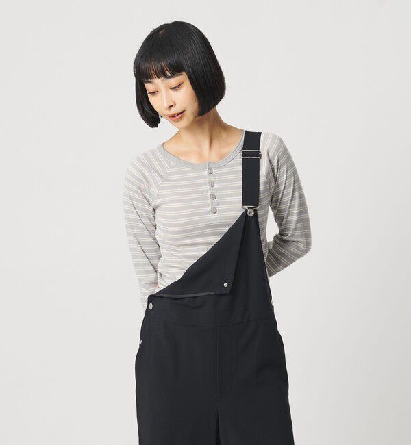 BEAUTY&YOUTH UNITED ARROWS「【別注】＜Healthknit＞ボーダー ヘンリーネック プルオーバー」|Tシャツ・カットソー|