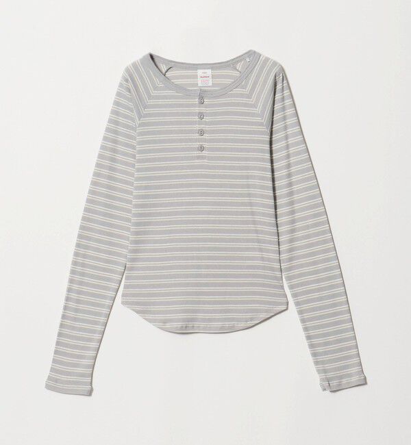 BEAUTY&YOUTH UNITED ARROWS「【別注】＜Healthknit＞ボーダー ヘンリーネック プルオーバー」|Tシャツ・カットソー|