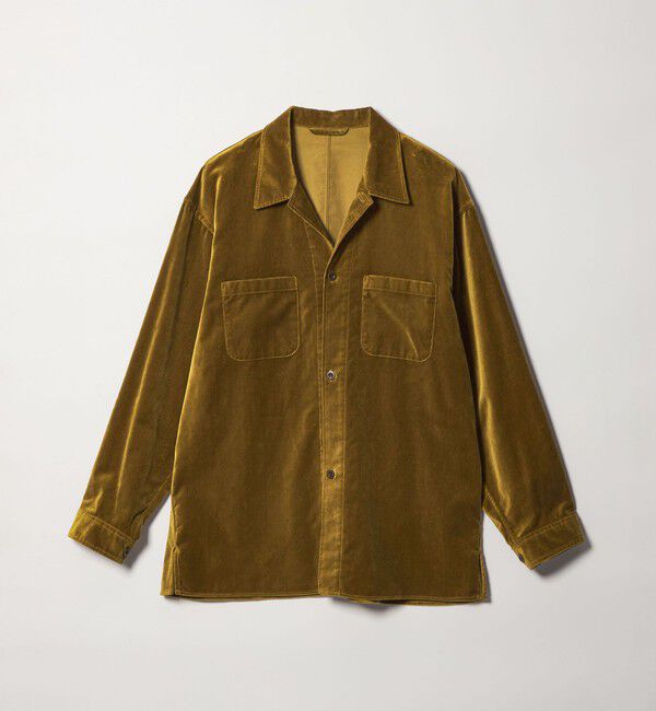 STEVEN ALAN「＜Steven Alan＞ オーガニックコットン ベルベット オープンカラー オーバー シャツ」|シャツ・ブラウス|MUSTARD