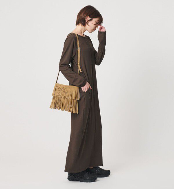 BEAUTY&YOUTH UNITED ARROWS「【WEB限定】リブ ロングスリーブ カットソーワンピース」|ワンピース|