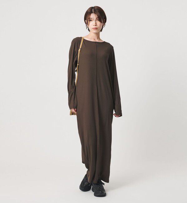 BEAUTY&YOUTH UNITED ARROWS「【WEB限定】リブ ロングスリーブ カットソーワンピース」|ワンピース|