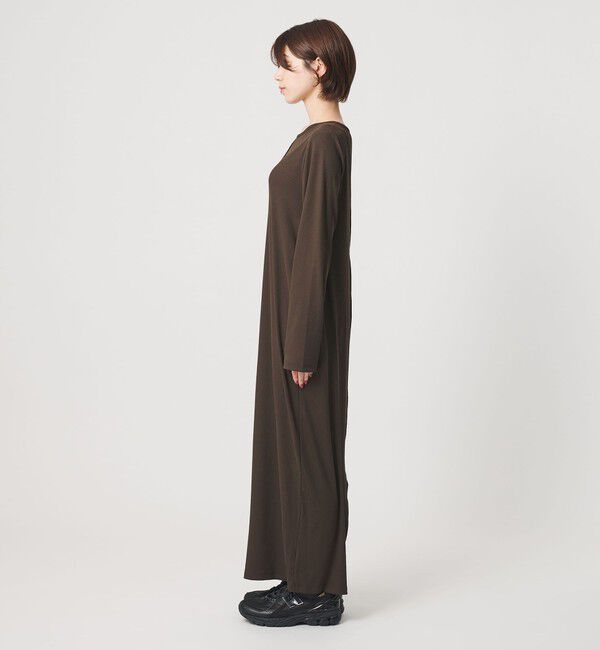 BEAUTY&YOUTH UNITED ARROWS「【WEB限定】リブ ロングスリーブ カットソーワンピース」|ワンピース|