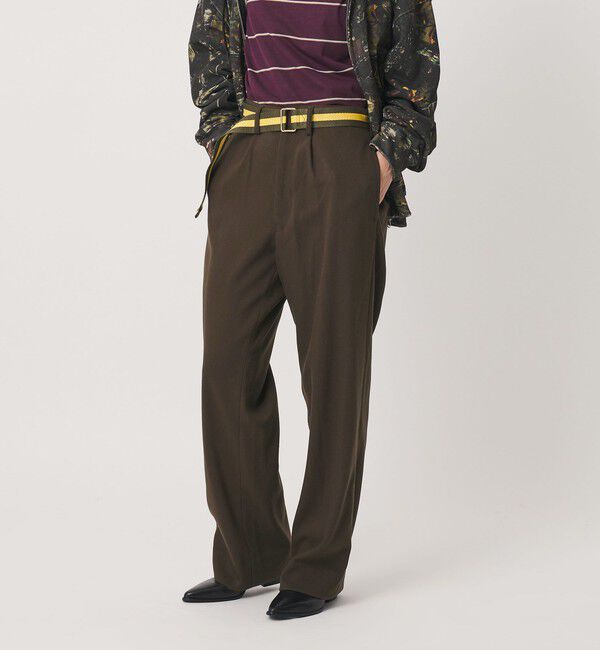 BEAUTY&YOUTH UNITED ARROWS「【別注】＜BURK＞ベルトパンツ オリーブ」|チノ|