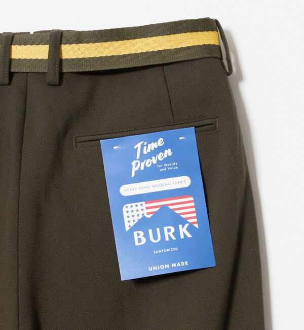 BEAUTY&YOUTH UNITED ARROWS「【別注】＜BURK＞ベルトパンツ オリーブ」|チノ|