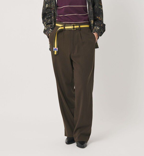 BEAUTY&YOUTH UNITED ARROWS「【別注】＜BURK＞ベルトパンツ オリーブ」|チノ|