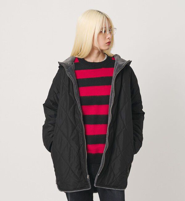 BEAUTY&YOUTH UNITED ARROWS「【WEB限定】フェイクファー＆キルティング リバーシブルコート」|その他|DK.GRAY