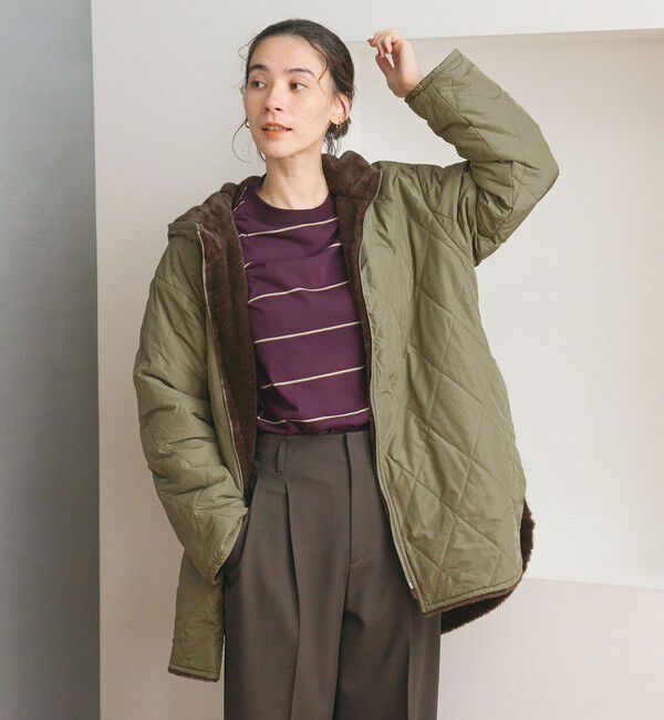 BEAUTY&YOUTH UNITED ARROWS「【WEB限定】フェイクファー＆キルティング リバーシブルコート」|その他|DK.BROWN